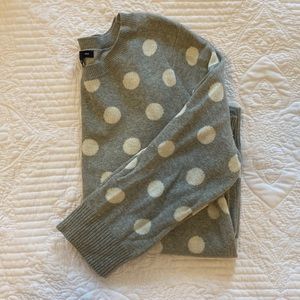 Grey and While Polka Dot Sweater